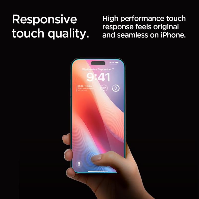 PRIVATUMO APSAUGOS STIKLAS SPIGEN GLAS.TR "EZ FIT" 2-PACK IPHONE 16 PRO MAX