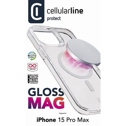 Cellularline Gloss Mag - iPhone 15 Pro Max MagSafe dėklas (skaidrus)