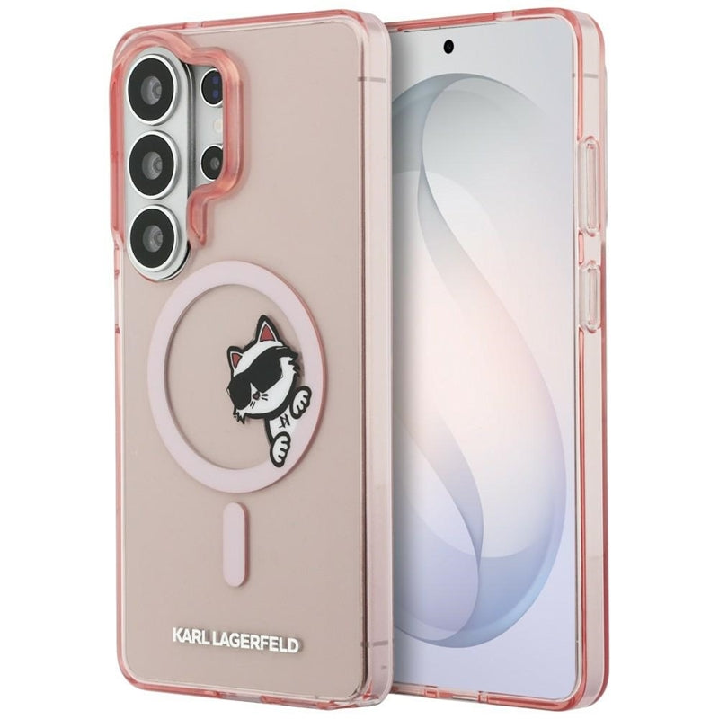 Karl Lagerfeld IML Peekaboo Choupette MagSafe dėklas - Samsung Galaxy S26 Ultra (Rožinė)