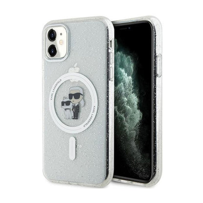 Karl Lagerfeld Karl & Choupette Glitter MagSafe – iPhone 11 dėklas (permatomas)