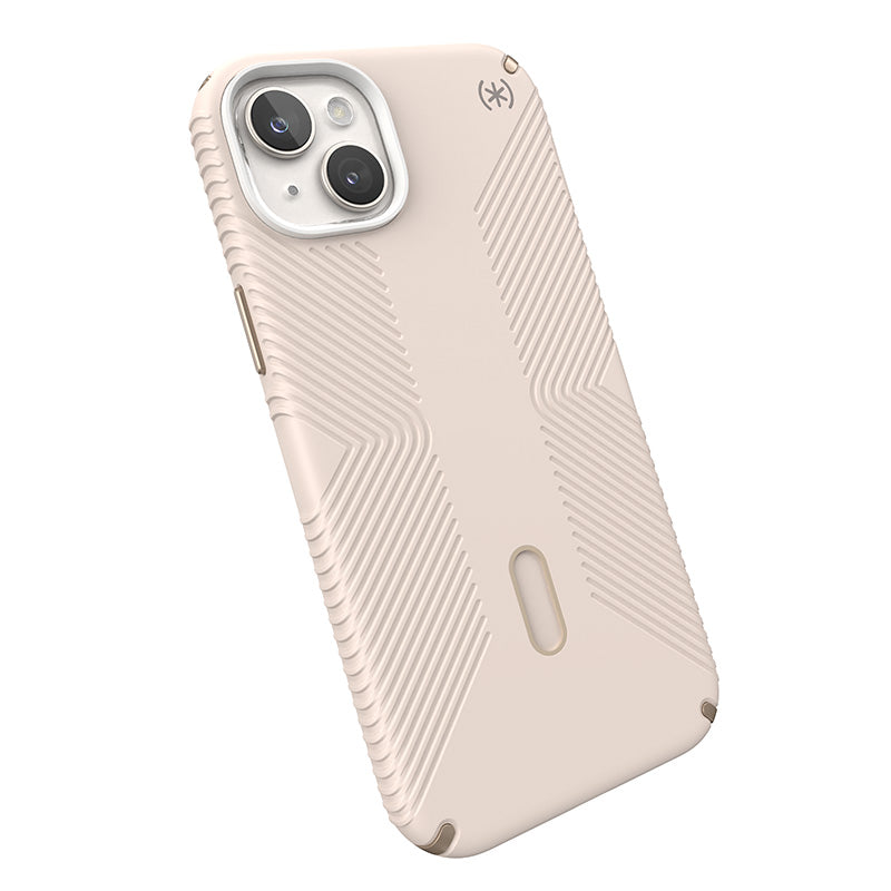Speck Presidio2 Grip ClickLock ir Magsafe – iPhone 15 Plus / iPhone 14 Plus dėklas (Bleached Bone / Heirloom Gold / Hazel Brown)
