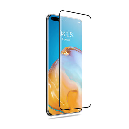 Crong 3D Armour Glass 9H grūdintas stiklas visam ekranui su Huawei P40 Pro montavimo rėmeliu