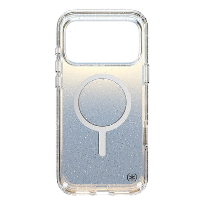 Speck Presidio Lux MagSafe - iPhone 17 Pro Max dėklas (Hyper Mirror Glitter / Silver Metallic)