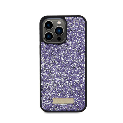 Guess Rhinestone Metal Logo – dėklas, skirtas iPhone 15 Pro Max (rožinis)