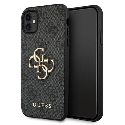 Guess 4G Didelis Metalinis Logotipas – „iPhone 11“ dėklas (pilkas)