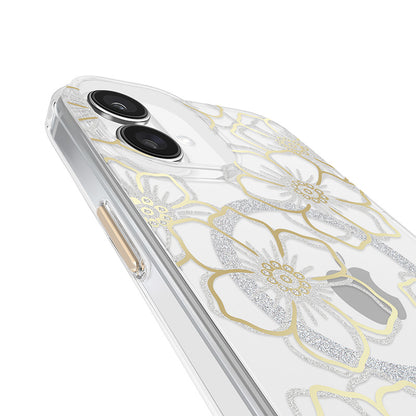 Case-Mate Floral Gems MagSafe – dėklas iPhone 16 Plus (auksinis)