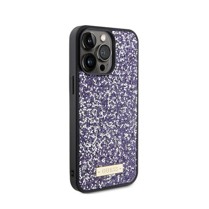 Guess Rhinestone Metal Logo – dėklas, skirtas iPhone 15 Pro Max (rožinis)