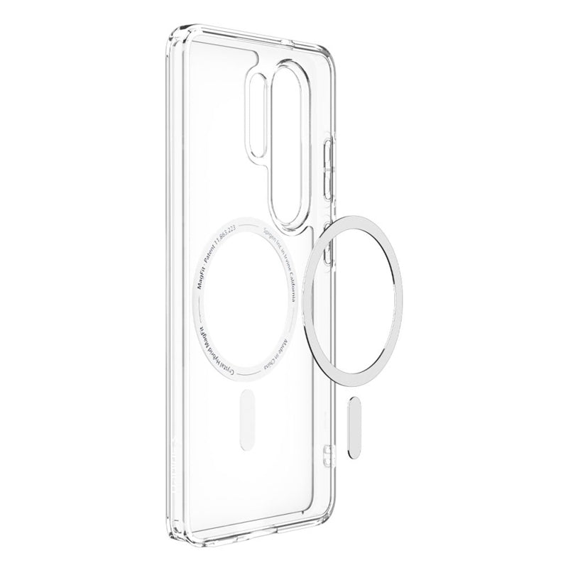 Spigen Ultra Hybrid Mag MagSafe dėklas, skirtas Samsung Galaxy S26 Ultra (Skaidrus/Baltas)