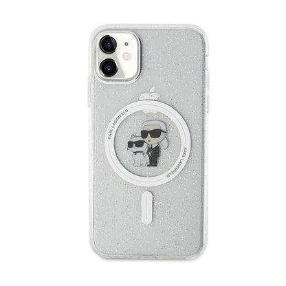 Karl Lagerfeld Karl & Choupette Glitter MagSafe – iPhone 11 dėklas (permatomas)