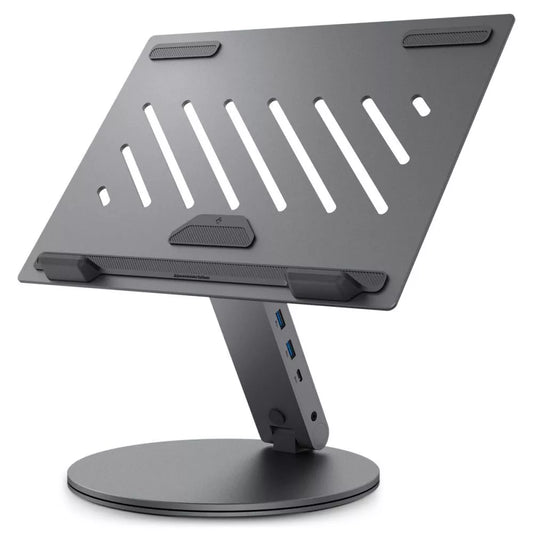 Spigen LD204H nešiojamo kompiuterio stovas su 6-in-1 šakote (Kosminė pilka)