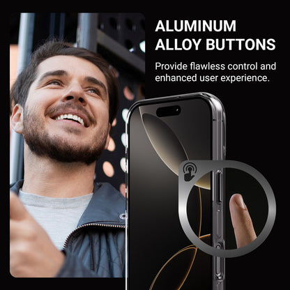 Crong Clear MAG Pro - iPhone 15 Pro MagSafe dėklas (juodas)
