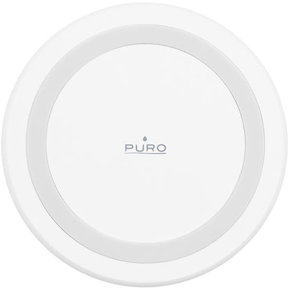 PURO QI belaidė įkrovimo stotelė – indukcinis belaidis Qi įkroviklis (baltas)