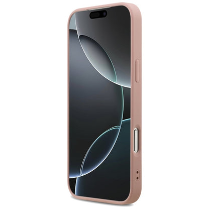 Guess Fixed Glitter Big 4G dėklas skirtas iPhone 17 Pro Max (rožinis)