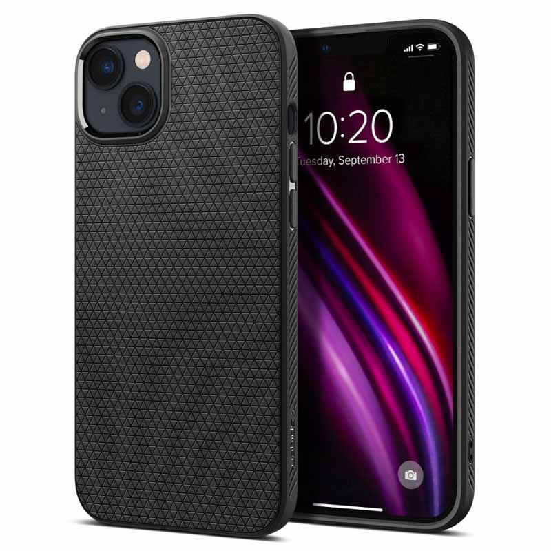Spigen Liquid Air – dėklas skirtas iPhone 14 (juodos spalvos)