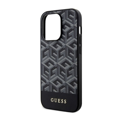 Guess GCube Stripes MagSafe – dėklas iPhone 14 Pro (juodas)