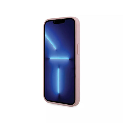 Guess Trikampis su kalnų krištolu – Dėklas iPhone 14 Plus (Rožinis)