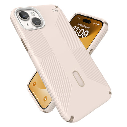 Speck Presidio2 Grip ClickLock ir Magsafe – iPhone 15 Plus / iPhone 14 Plus dėklas (Bleached Bone / Heirloom Gold / Hazel Brown)
