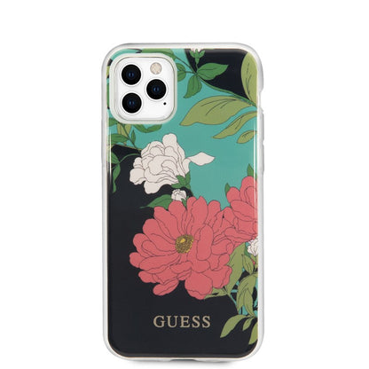Guess gėlių dėklas N1 – dėklas, skirtas iPhone 11 Pro Max (juodas)