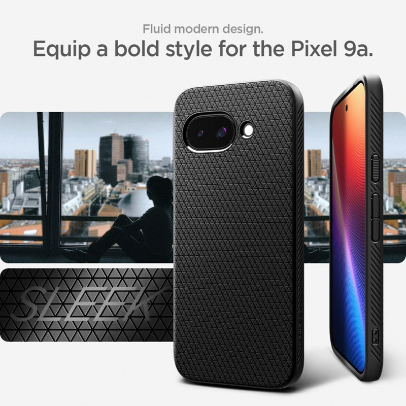 Spigen Liquid Air - dėklas, skirtas Google Pixel 9a (matinė juoda)