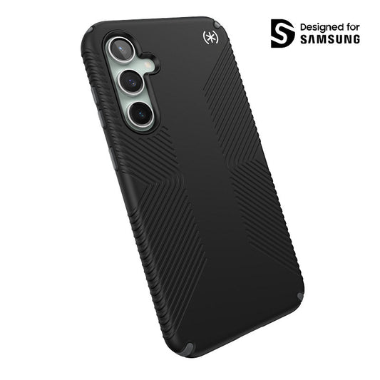 Speck Presidio2 Grip – dėklas Samsung Galaxy S23 FE (juodas/juodas/baltas)