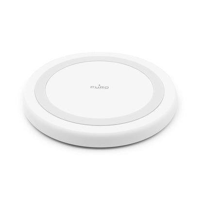 PURO QI belaidė įkrovimo stotelė – indukcinis belaidis Qi įkroviklis (baltas)