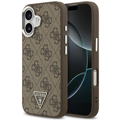Guess 4G Triangle Logo MagSafe dėklas iPhone 17 (rudas)