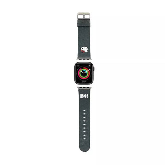 Hello Kitty dirželis Kitty Head - dirželis Apple Watch 38/40/41 mm (juodas)