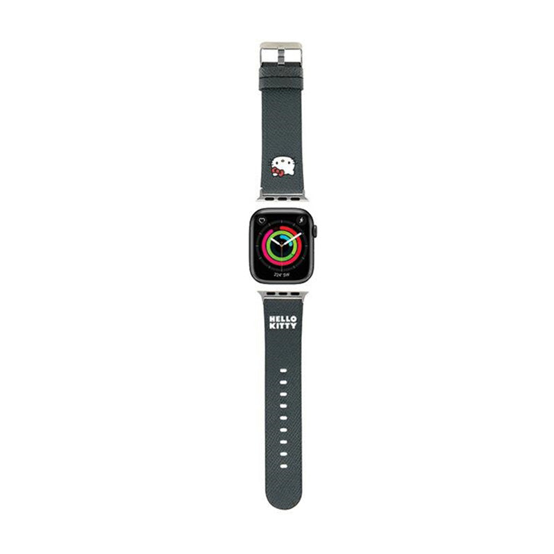 Hello Kitty dirželis Kitty Head - dirželis Apple Watch 38/40/41 mm (juodas)