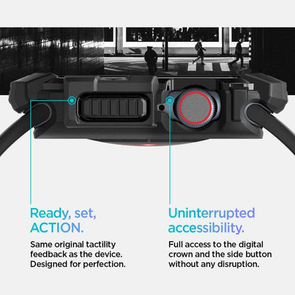 Spigen Rugged Armor - dėklas Apple Watch 10 46 mm (matinė juoda)