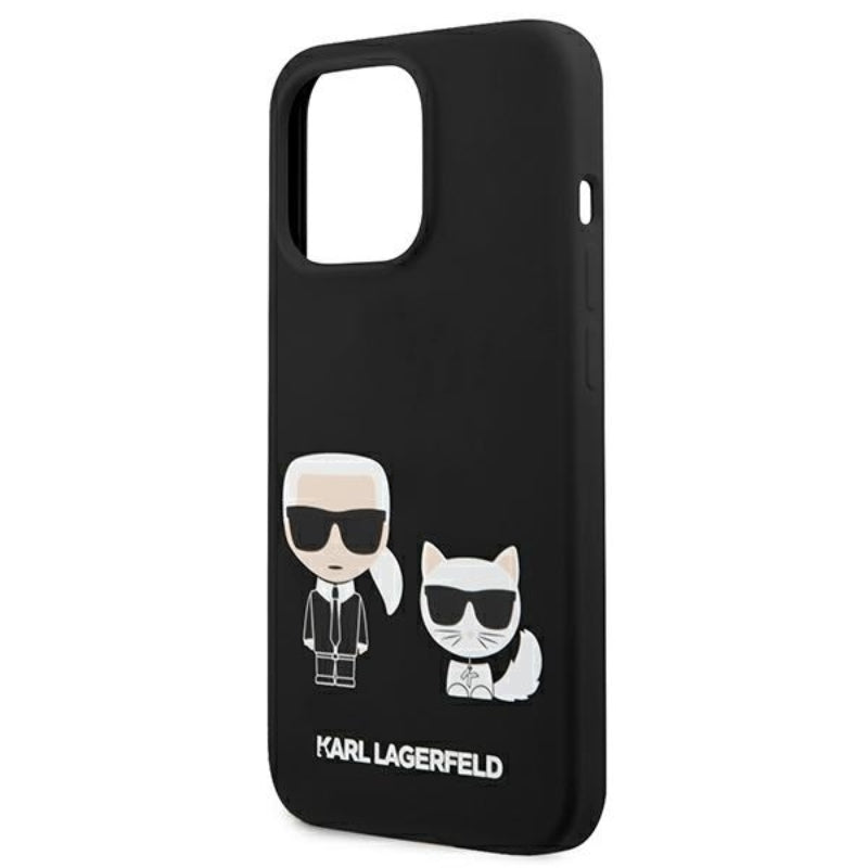 Karl Lagerfeld Silikoninis dėklas Karl & Choupette iPhone 13 Pro (Juodas)