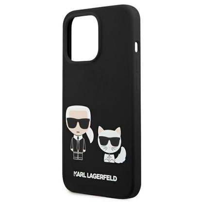 Karl Lagerfeld Silikoninis dėklas Karl & Choupette iPhone 13 Pro (Juodas)