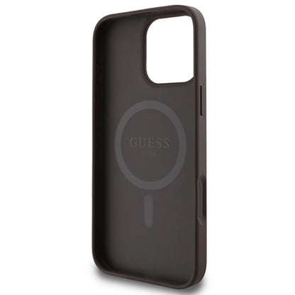 Guess 4G Printed Stripes MagSafe – iPhone 16 Pro Max dėklas (ruda)