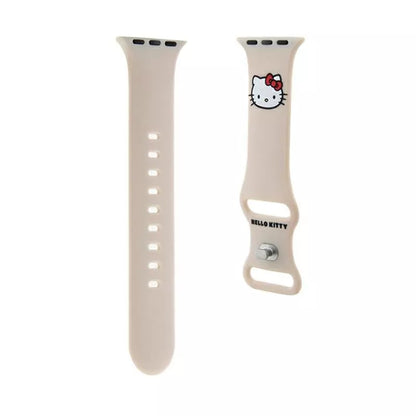 „Hello Kitty“ silikoninis „Kitty“ galvos dirželis, skirtas „Apple Watch“ 38/40/41 mm (smėlio spalvos)