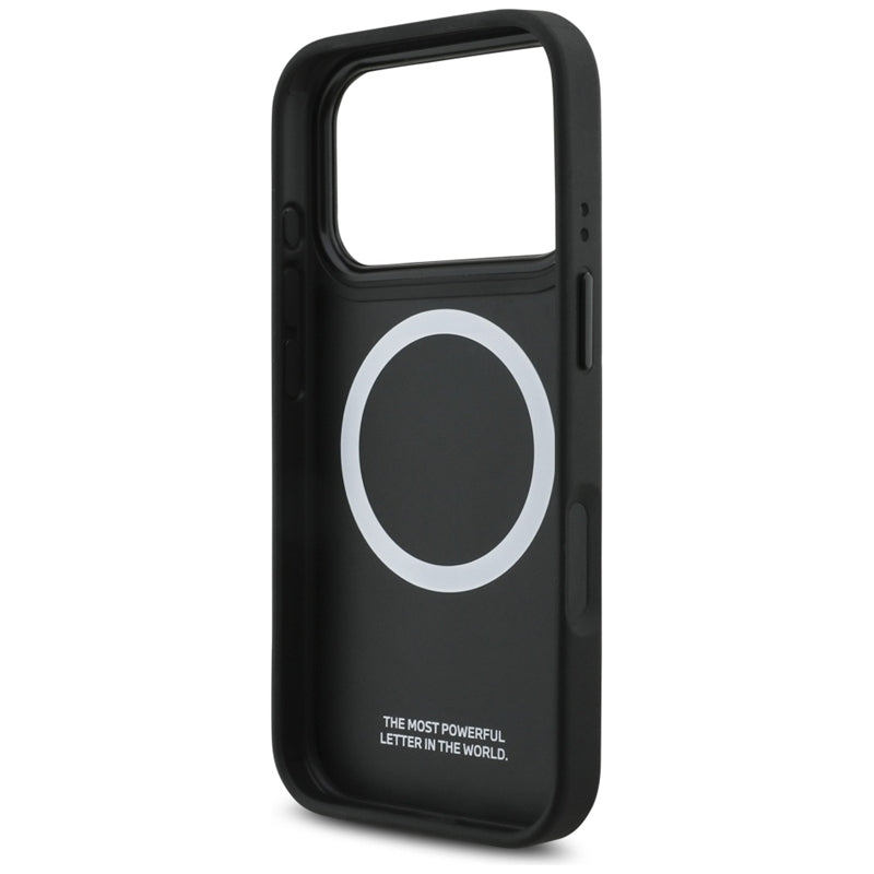 BMW M Dygštuotas logotipas MagSafe - iPhone 17 Pro dėklas (juodas)