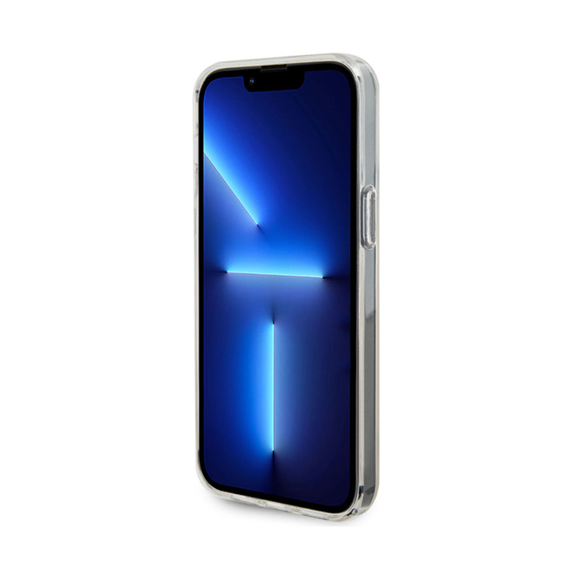 Guess IML briaunotas veidrodinis disko efekto dėklas – skirtas iPhone 15 Pro Max (perlamutrinis)