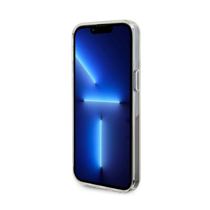 Guess IML briaunotas veidrodinis disko efekto dėklas – skirtas iPhone 15 Pro Max (perlamutrinis)