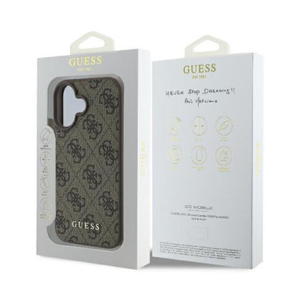 Guess 4G Classic - Dėklas iPhone 16 Plus (rudas)