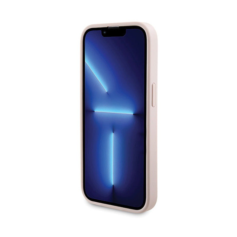 Guess „Bundle Pack“ MagSafe 4G Metal Gold Logo – dėklo rinkinys + 5000mAh MagSafe išorinis akumuliatorius, skirtas „iPhone 14 Pro“ (rožinis)