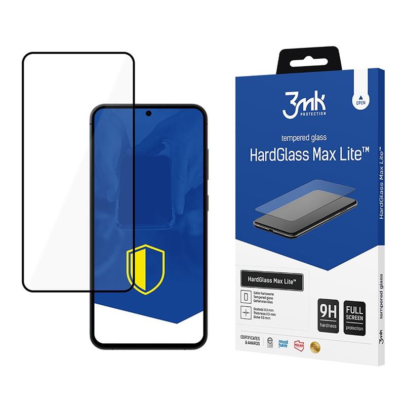 3mk HardGlass Max Lite – grūdintas stiklas, skirtas "Samsung Galaxy S25+" (juodas)