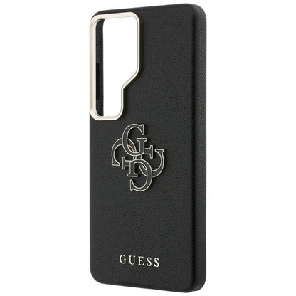 Guess Grained Big 4G Metal Logo dėklas - Samsung Galaxy S26 Ultra (Juodas)