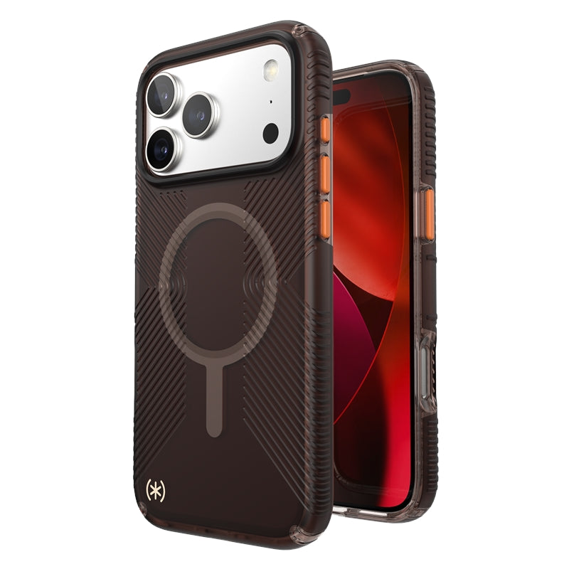 Speck Presidio Lux Grip MagSafe dėklas - iPhone 17 Pro Max (Luxury Shade Matte / Orange)
