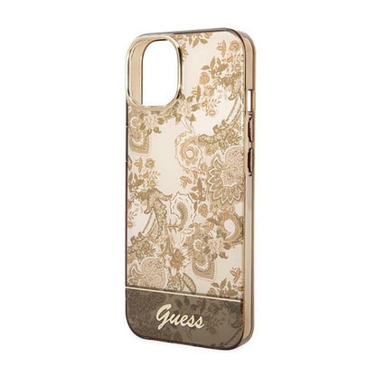 Guess Porcelain Collection – iPhone 14 Plus dėklas (Ochre)