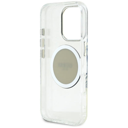 Guess IML Metal Colored Circle Classic Logo MagSafe – dėklas iPhone 16 Pro Max (pilkas)