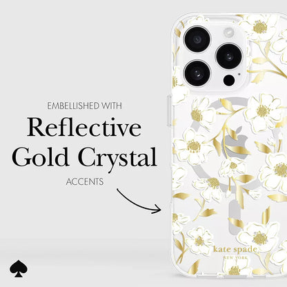 Kate Spade New York Protective Gems MagSafe – dėklas, skirtas iPhone 16 Pro (Sunshine Floral)
