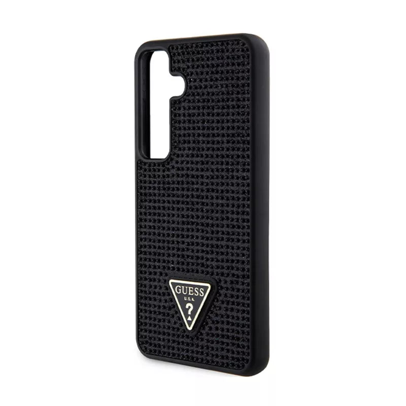 Guess Rhinestone Triangle – Dėklas Samsung Galaxy S24 (juodas)