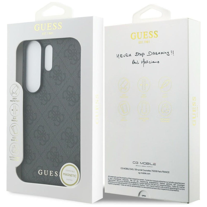Guess 4G Classic Logo Charm MagSafe dėklas - Samsung Galaxy S26 Ultra (Juodas)