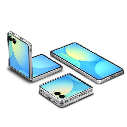 Spigen Airskin Mag MagSafe – dėklas, skirtas Samsung Galaxy Z Flip 7 (Skaidrus/Baltas)