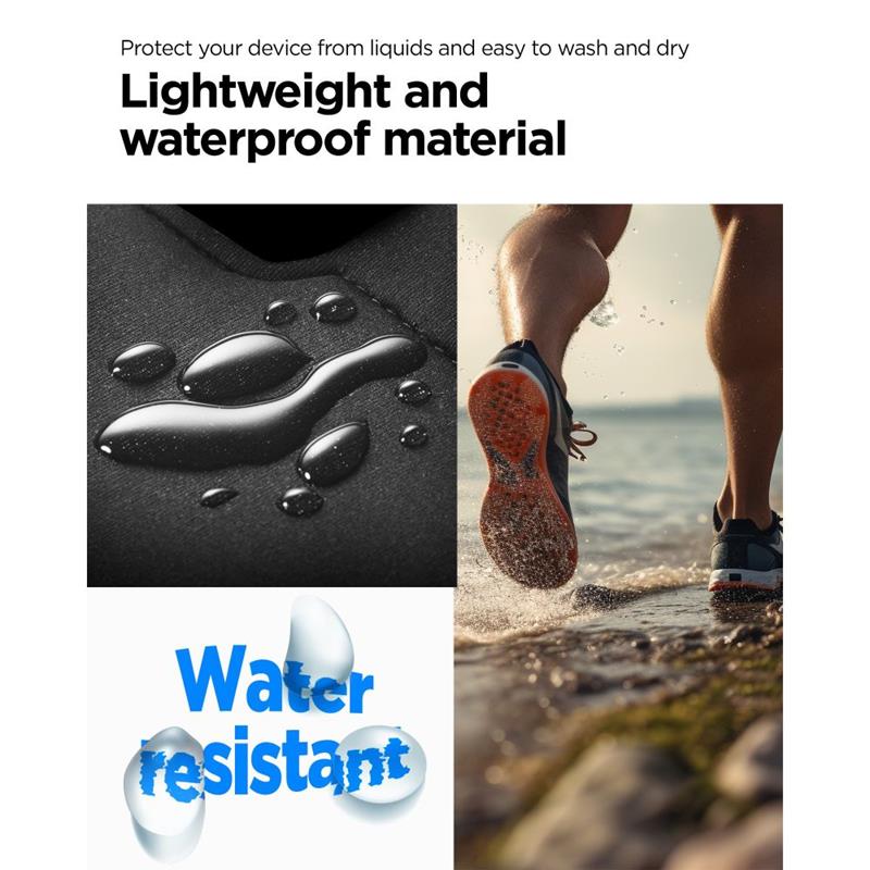 Spigen A703 Dynamic Shield Armband - dėklas / sportinis peties dirželis išmaniajam telefonui iki 6,9 colio (juodas)