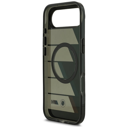BMW M IML metaliniai mygtukai, trys spalvos, MagSafe – iPhone Air dėklas (juodas)