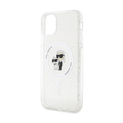 Karl Lagerfeld Karl & Choupette Glitter MagSafe – iPhone 11 dėklas (permatomas)